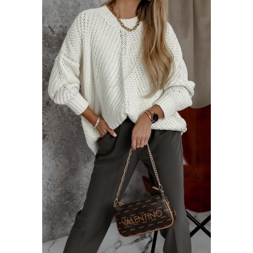 SWETER PRĄŻEK GRUBY SPLOT