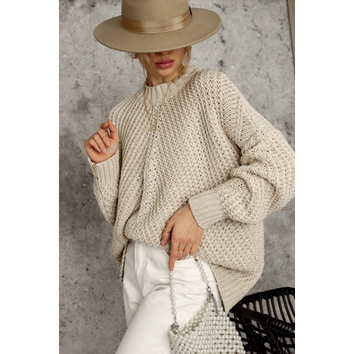 SWETER PRĄŻEK GRUBY SPLOT