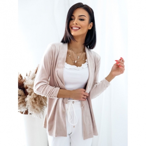 MARYNARKA WELUROWA BEŻOWA