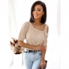 BLUZKA ODKRYTE RAMIĘ Z KLAMRĄ