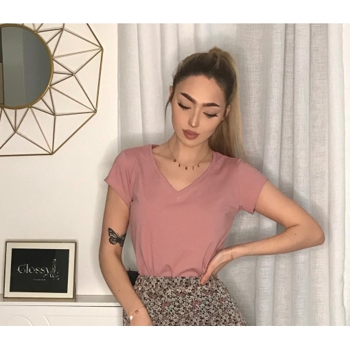 BLUZKA BASIC KRÓTKI RĘKAW