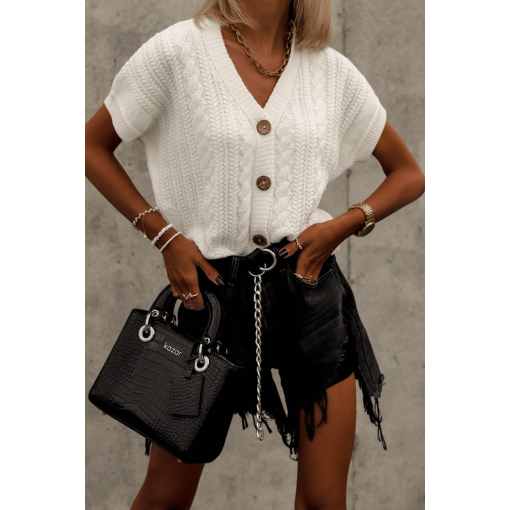 KAMIZELKA SWETERKOWA ECRU